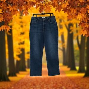SONOMA WOMEN'S BLUE JEANS 14R HIGH RISE CURVY STRAIGHT‎ STRETCH NWT